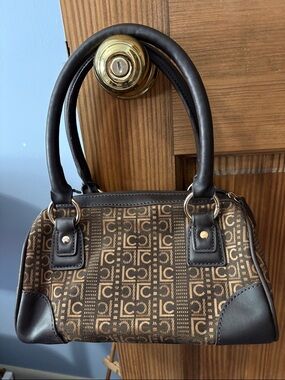 Liz Claiborne Brown Monogram Satchel